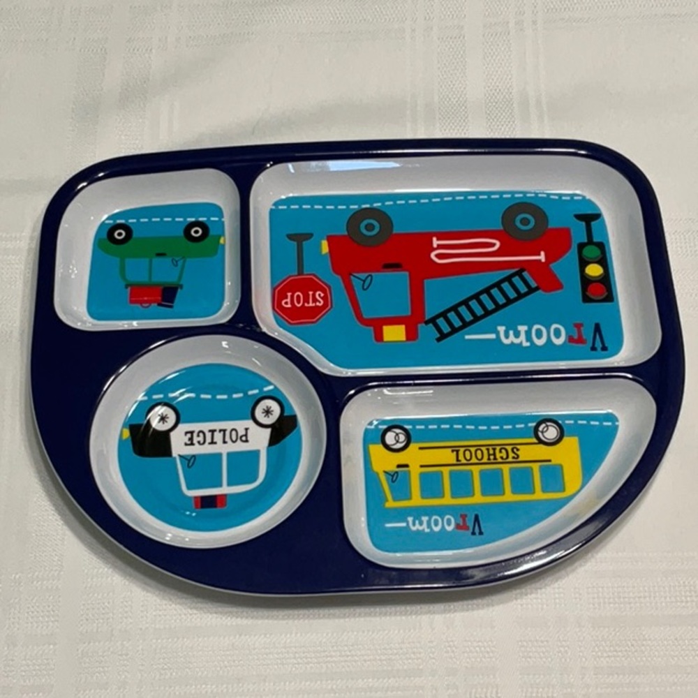 Child’s Plastic Compartment Plate Four Sections - Picture 4 of 4